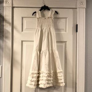 Joyfolie cream linen dress